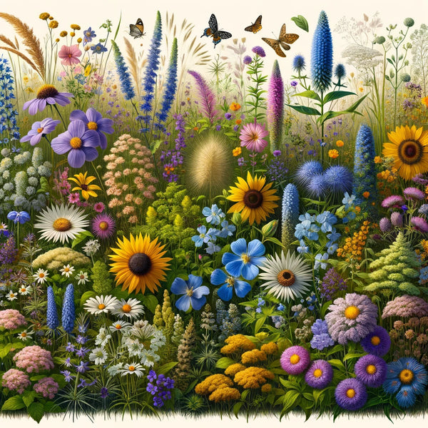1 Lb. Mesic to Dry Native Pollinator Mix - Premium Seeds for Diverse Habitat Enhancement
