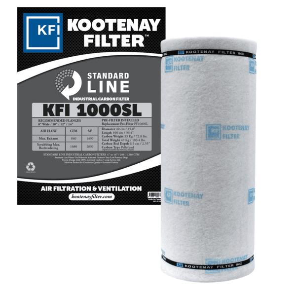 KFI1000SL Standard Line Carbon Filter - Pelletized Activated CKV-4, High CFM Ratings, No Flange Design | Handmade in North America