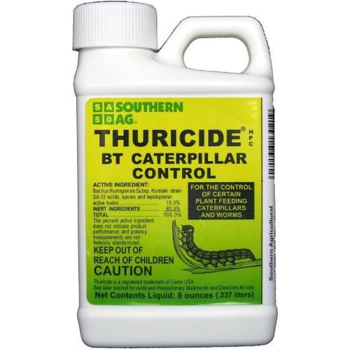 8oz THURICIDE BT Tent Worm Control - Bacillus Thuringiensis Insecticide for Safe and Effective Caterpillar Control in Gardens and Orchards
