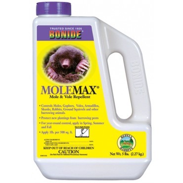 5lb MOLEMAX Mole Repellent - Highly Effective Mole Poison for Lawns and Gardens