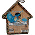 Pine Tree Farms Edible Birdie Chalet bird feeder seed cake in the shape of a house, with a self-hanging cord