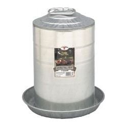 3 Gallon Double Wall Metal Poultry Fountain