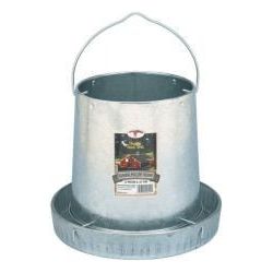 12 Lbs. Capacity Galvanized Hanging Metal Poultry Feeder