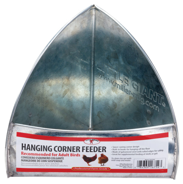 Galvanized Hanging Corner Poultry Feeders