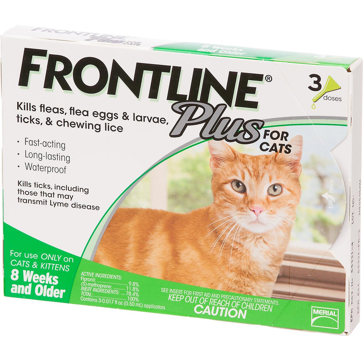 Frontline Plus for Cats - Flea and Tick Treatment with Long-Lasting Protection