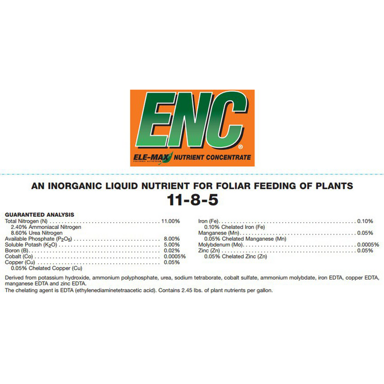 EleMax ENC (Liquid Fertilizer) 2.5 Gal Standish Milling Company
