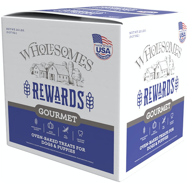 20 lb Wholesome Rewards Gourmet Nut R Nipz - Premium Nutty Dog Biscuits for Healthy Treats