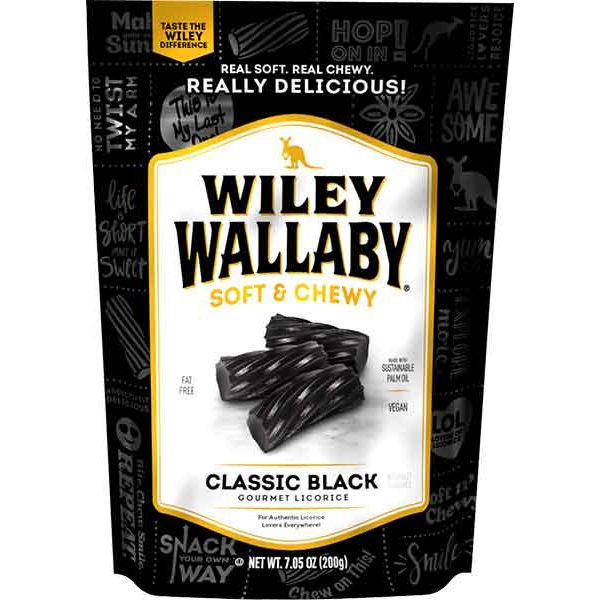 7.5OZ WILEY WALLABY BLACK GOURMET LICORICE