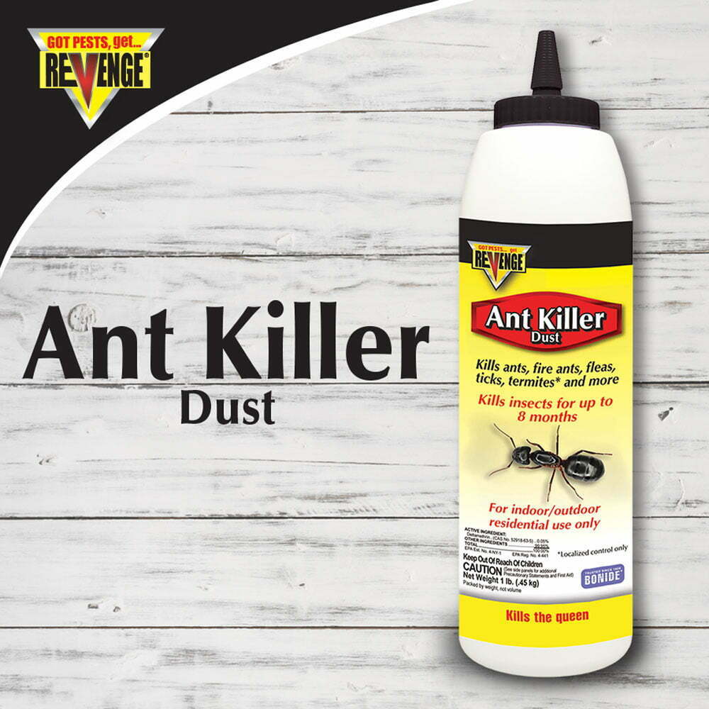 1lb REVENGE ANT KILLER Dust Puffer - Powerful Ant Control for Indoor and Outdoor Use - Easy Application Insecticide