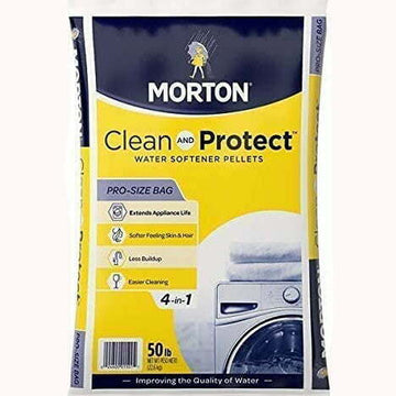 Morton Clean & Protect Water Softener Salt Pellets - 50.0 lbs | Premium Salt for Cleaner, Fresher Water