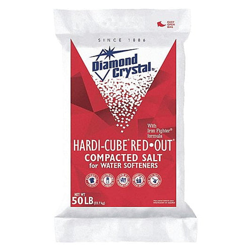 Diamond Hardi-Cube Red Out Iron Fighter Softener Salt - 50.0 lbs | Premium Water Softener Salt with Red Out Technology