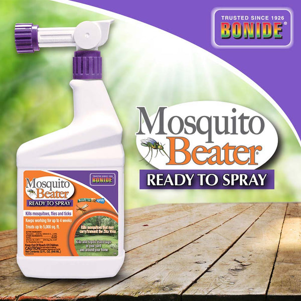 QT MOSQUITO BEATER RTS Hose End - Ready-to-Spray Mosquito Control for Outdoor Areas - Convenient Hose Attachment