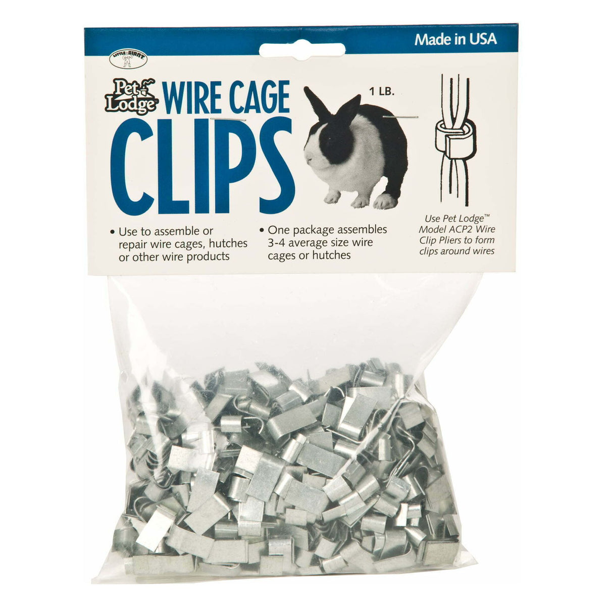 1# Bag of Cage Clips: Small Animal Cage Fasteners for Pet Enclosures