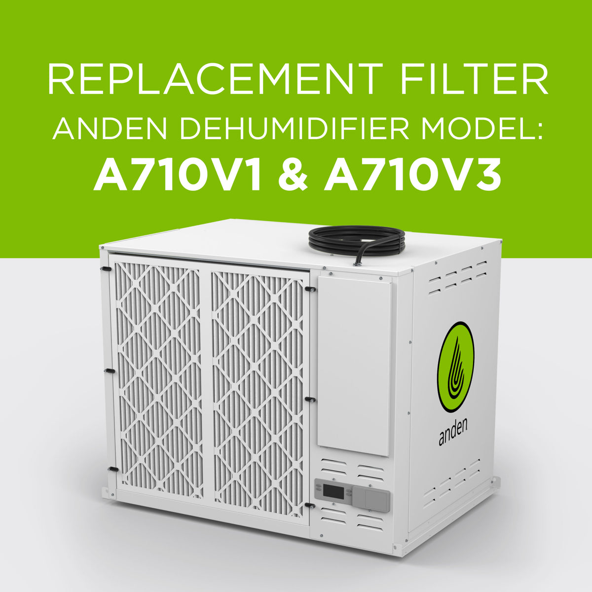 Anden 5852 MERV 11 Filter for A710V1 & A710V3 Dehumidifiers 29.5" x 31.5" x 1.75"