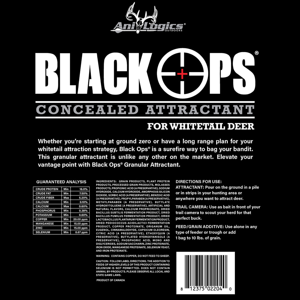 5# Ani-Logics Black Ops Attractant