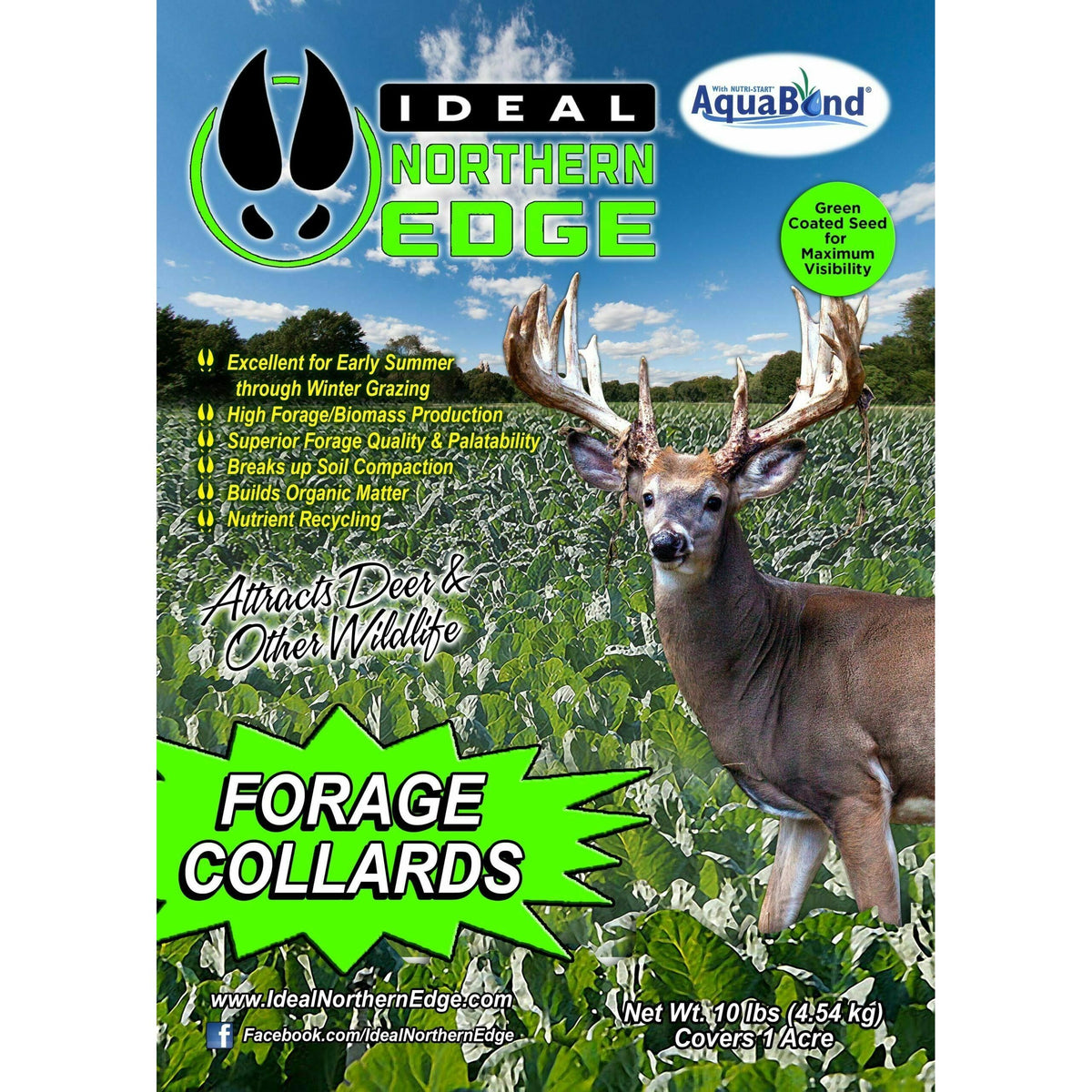 10Lb IDEAL Northern Edge Forage Collards Food Plot Mix