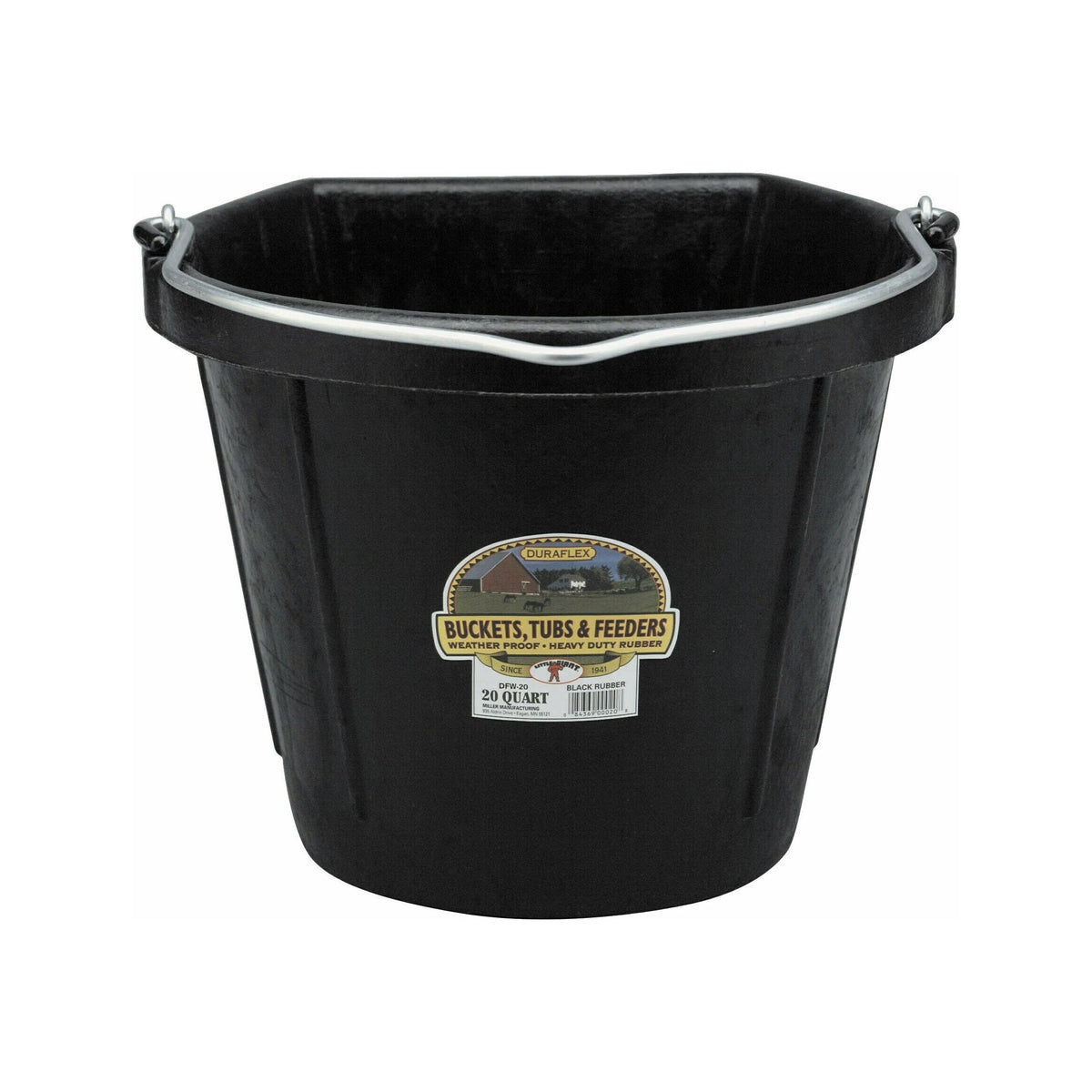 20 Quart Flat Back Rubber Bucket