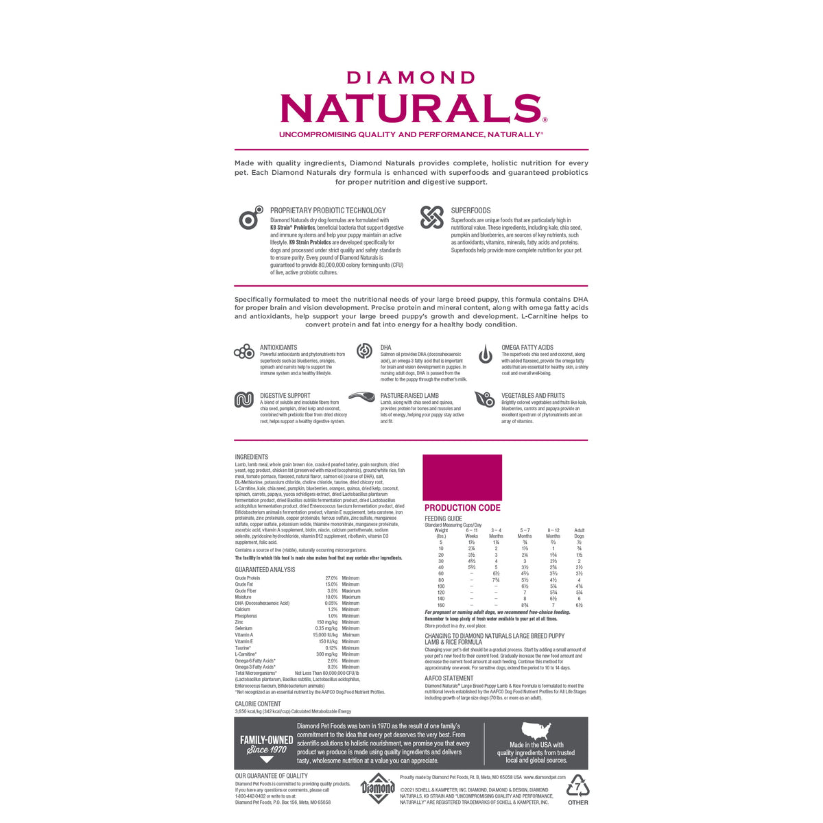 Diamond Naturals Large Breed Puppy Formula Dry Dog Food