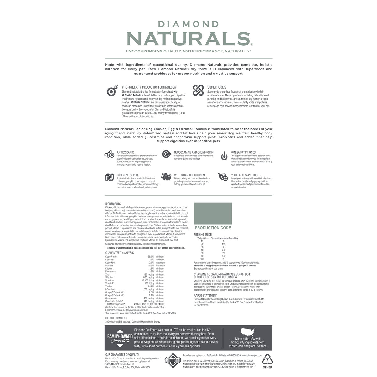 Diamond Naturals Senior Dog Food - 8+ Years Old