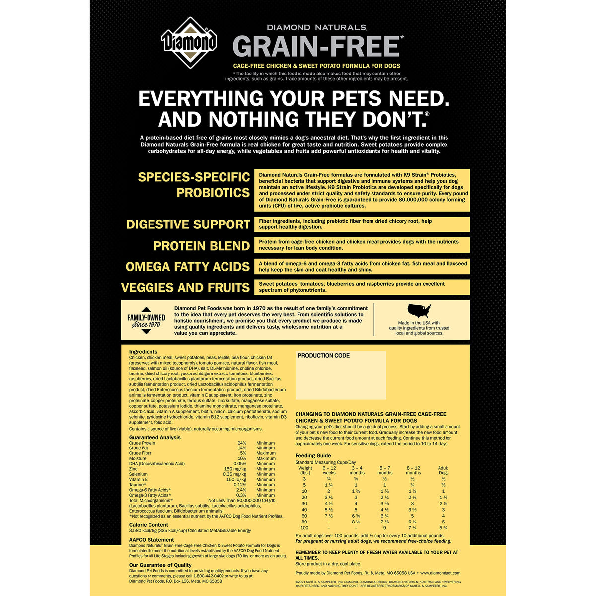 Diamond Grain Free Chicken & Sweet Potato Dry Dog Food