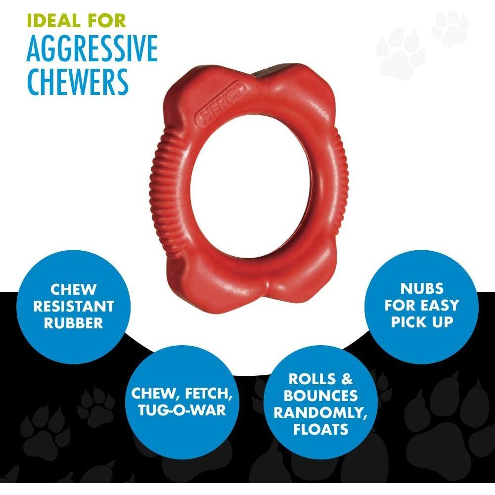 Hero Retriever Series Natural Rubber Ring - Durable Chew Toy for Dogs