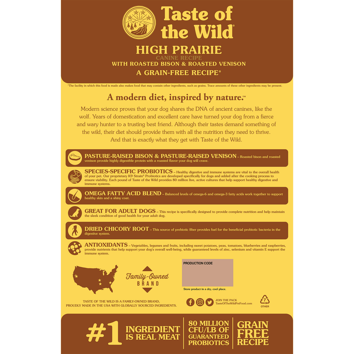 Taste of the Wild High Prairie Grain-Free Dry Dog Food