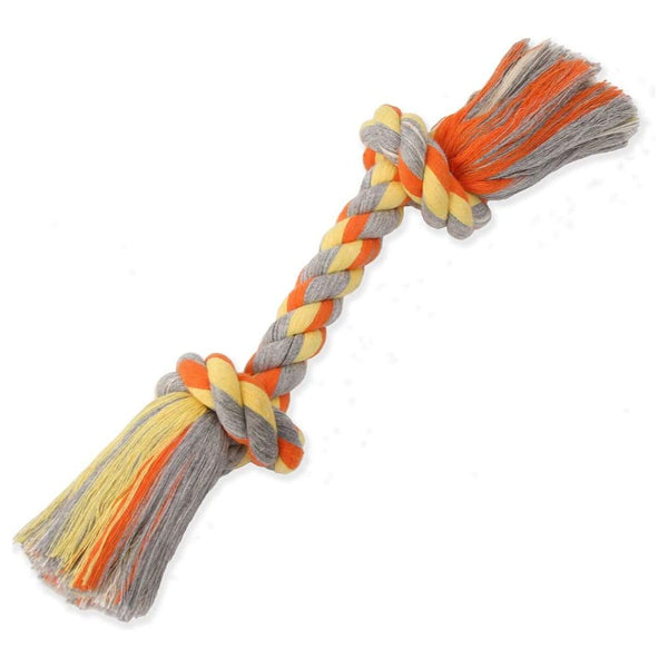 Mammoth Large 14in. Color Rope Bone Dog Toy