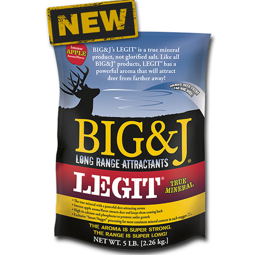 5lb Big & J’s Legit Mineral Mix - Apple Aroma Long Range Deer Attractant