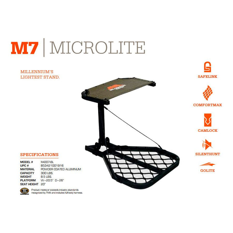 Millennium M7 Microlite Hang On (Includes NEW Safe-Link 35' Safety Line)