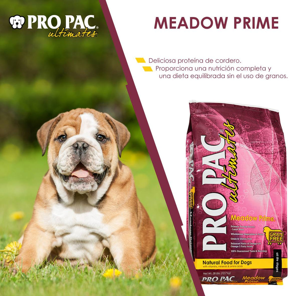 28 Lb Pro Pac Ultimates Meadow Grain Free Prime Lamb Potato Standish Milling Company