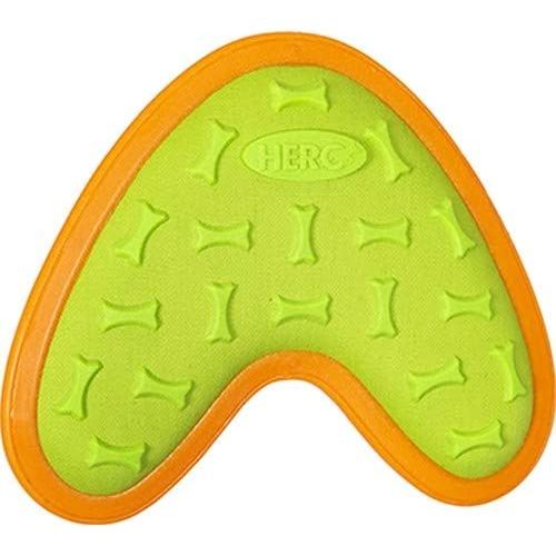 Retriever Series Outer Armor Large Boomerang Orange/Lime - Durable Dog Toy for Fetch and Tug-of-War