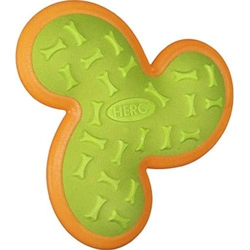 Retriever Series Outer Armor Large Propeller Orange/Lime - Durable Dog Toy for Interactive Play