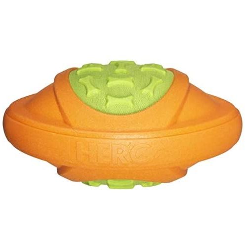 Retriever Series Outer Armor Large Football Orange/Lime - Durable Dog Toy for Interactive Play