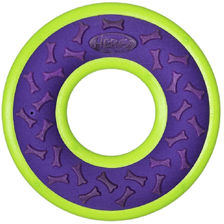 Outer Armor Large Ring Purple and Lime - Durable Dog Toy for Active Playtime