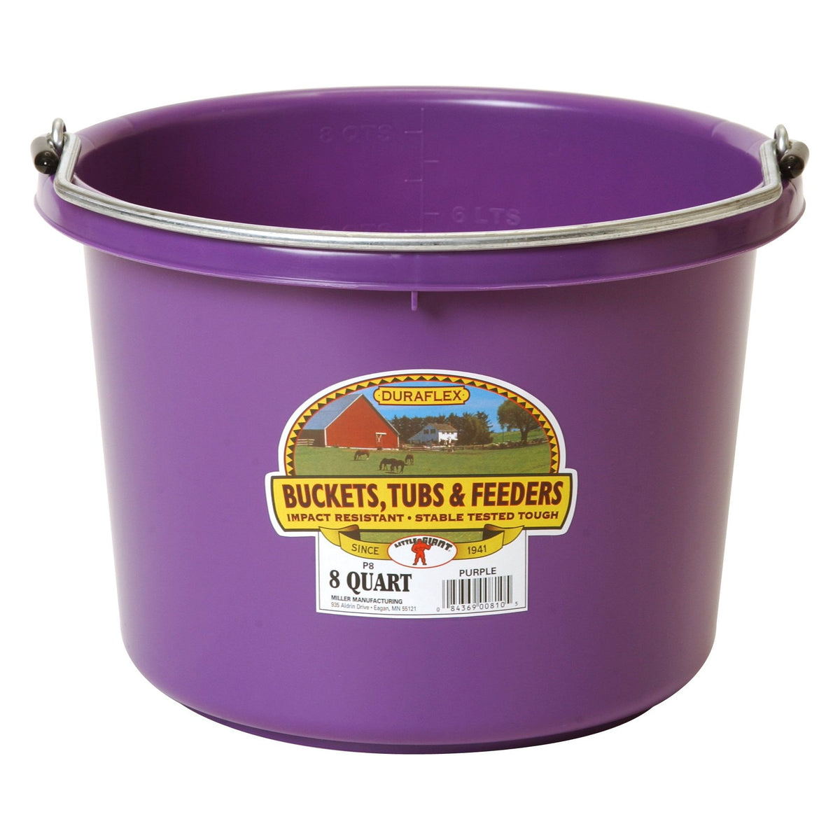 8 Quart Plastic Bucket Purple