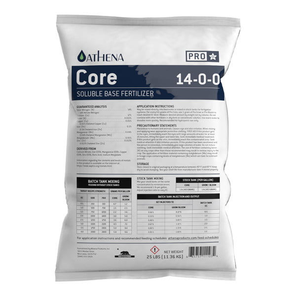 Athena Pro Core - Complete Organic Plant Nutrient System for Optimal Growth - 25.0 lbs