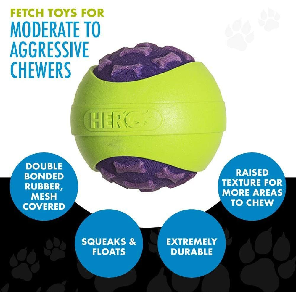 Outer Armor Large Ball Purple/Lime Dog Toy