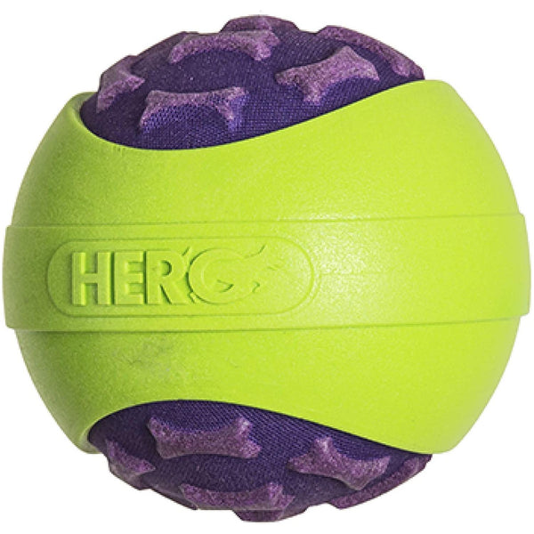 Outer Armor Large Ball Purple/Lime - Durable Dog Toy - Interactive Fetch Toy for Outdoor Play