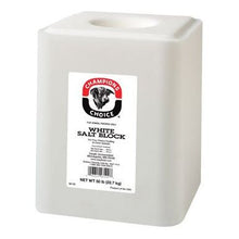Champion's Choice White Salt Block - 50.0 lbs - Premium Livestock Mineral Supplement for Vital Health