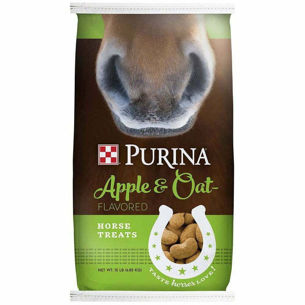 15lb Purina Apple & Oats Horse Treats - Delicious and Nutritious Snacks for Equines with Real Apples and Oats