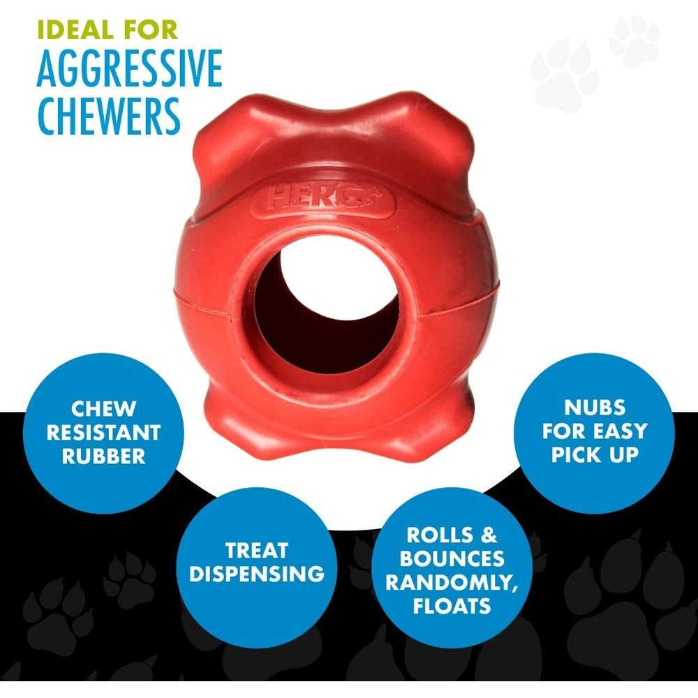 Hero Retriever Series Large Rubber Treat Ball