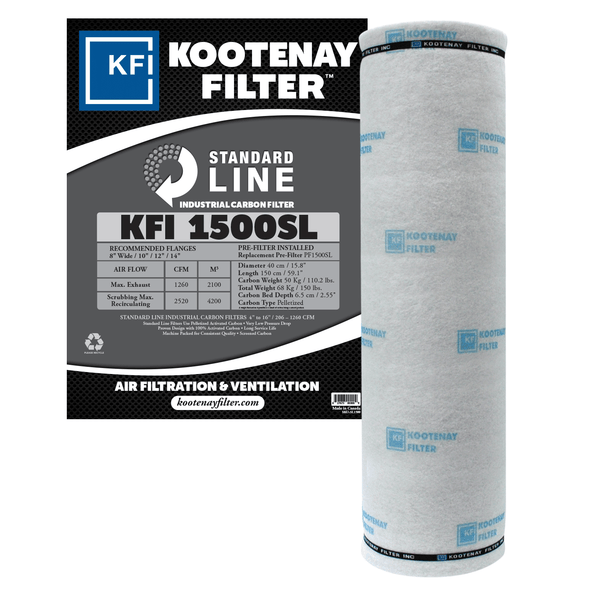 KFI1500SL Standard Line Carbon Filter - High-Performance 1260 CFM, Virgin Activated CKV-4 Carbon | Durable Industrial Air Filtration