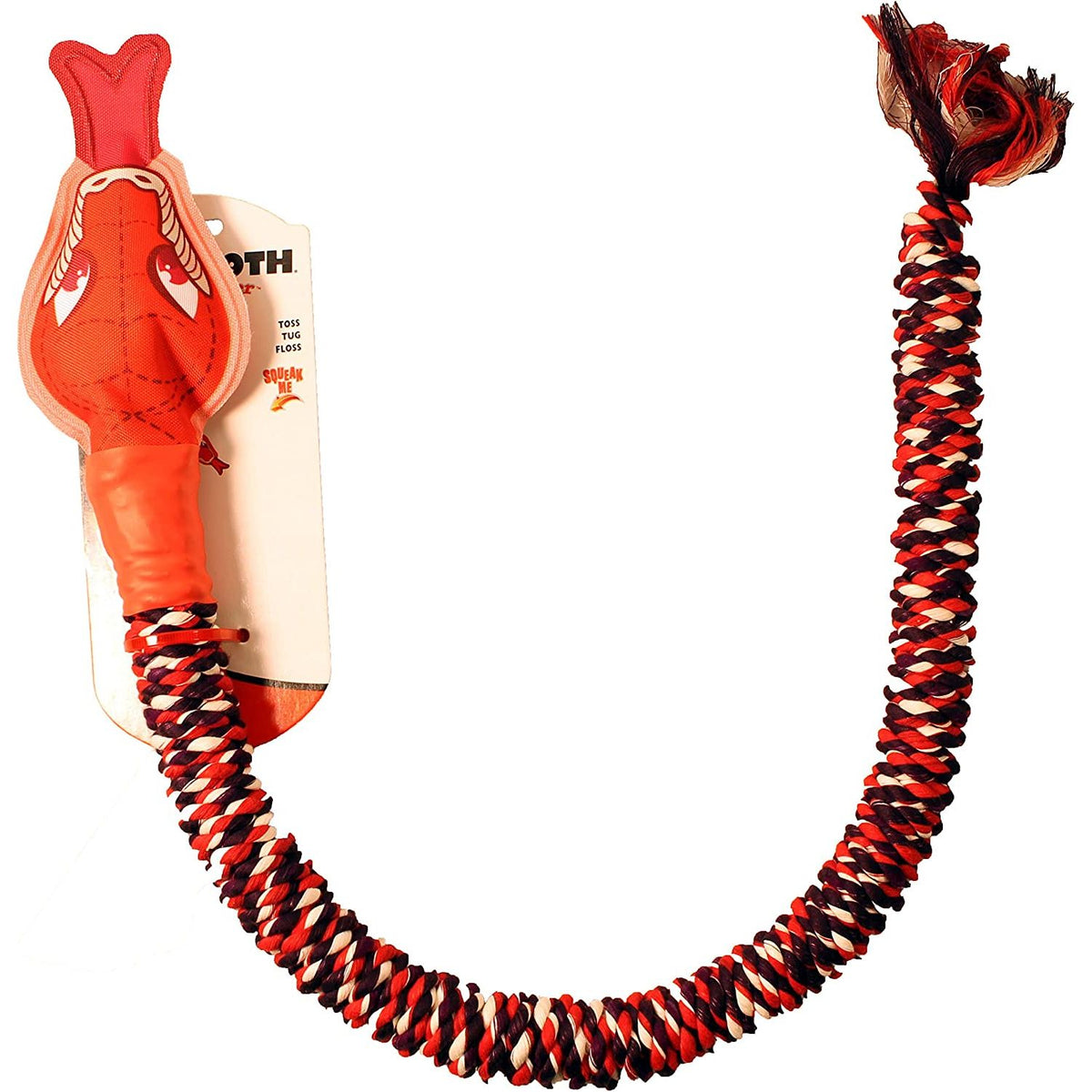 Mammoth Small 28-Inch SnakeBiter with Squeaker: Durable Dog Toy for Small to Medium Breeds