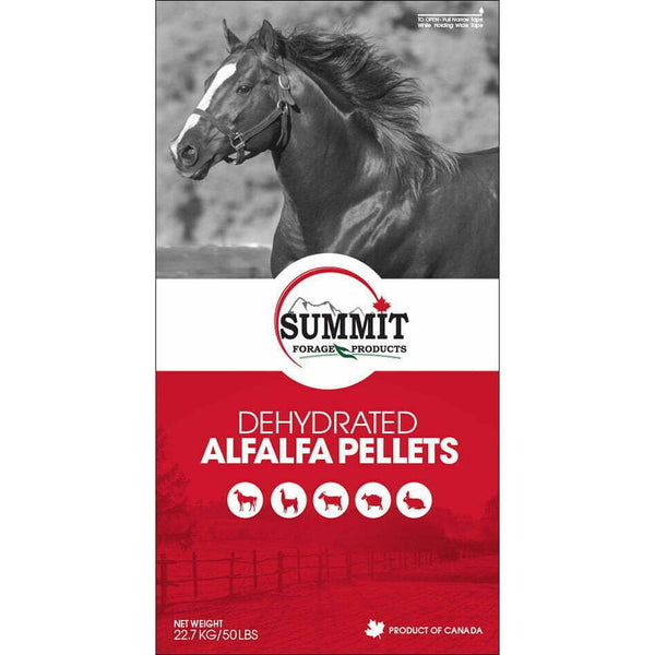 50 Lb. Summit Dehydrated Alfalfa Pellet - High-Fiber Horse Feed