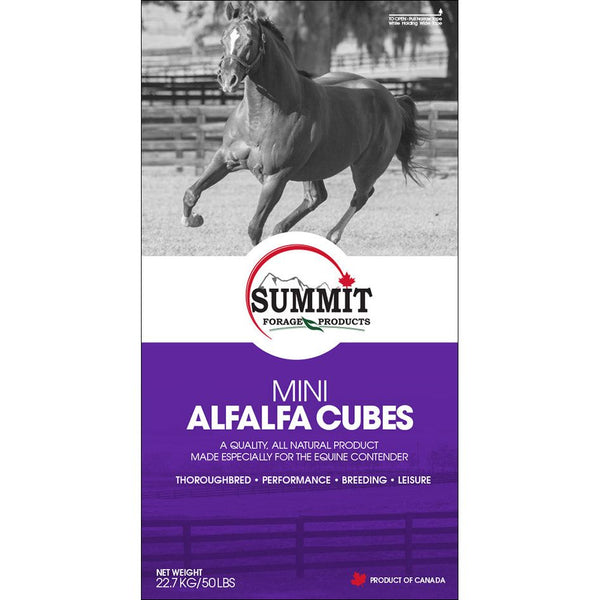 50 Lb. Summit Mini Alfalfa Cubes - Premium All-Natural Equine Feed