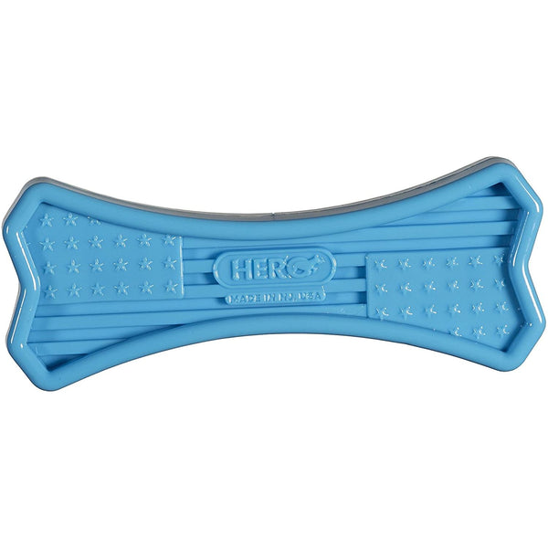 Hero USA Large Blue Bone Rubber Dog Toy