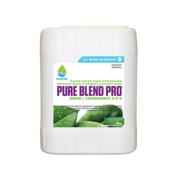 Botanicare Pure Blend Pro Grow - Organic Hydroponic Nutrient Solution - 5.0 Gallons