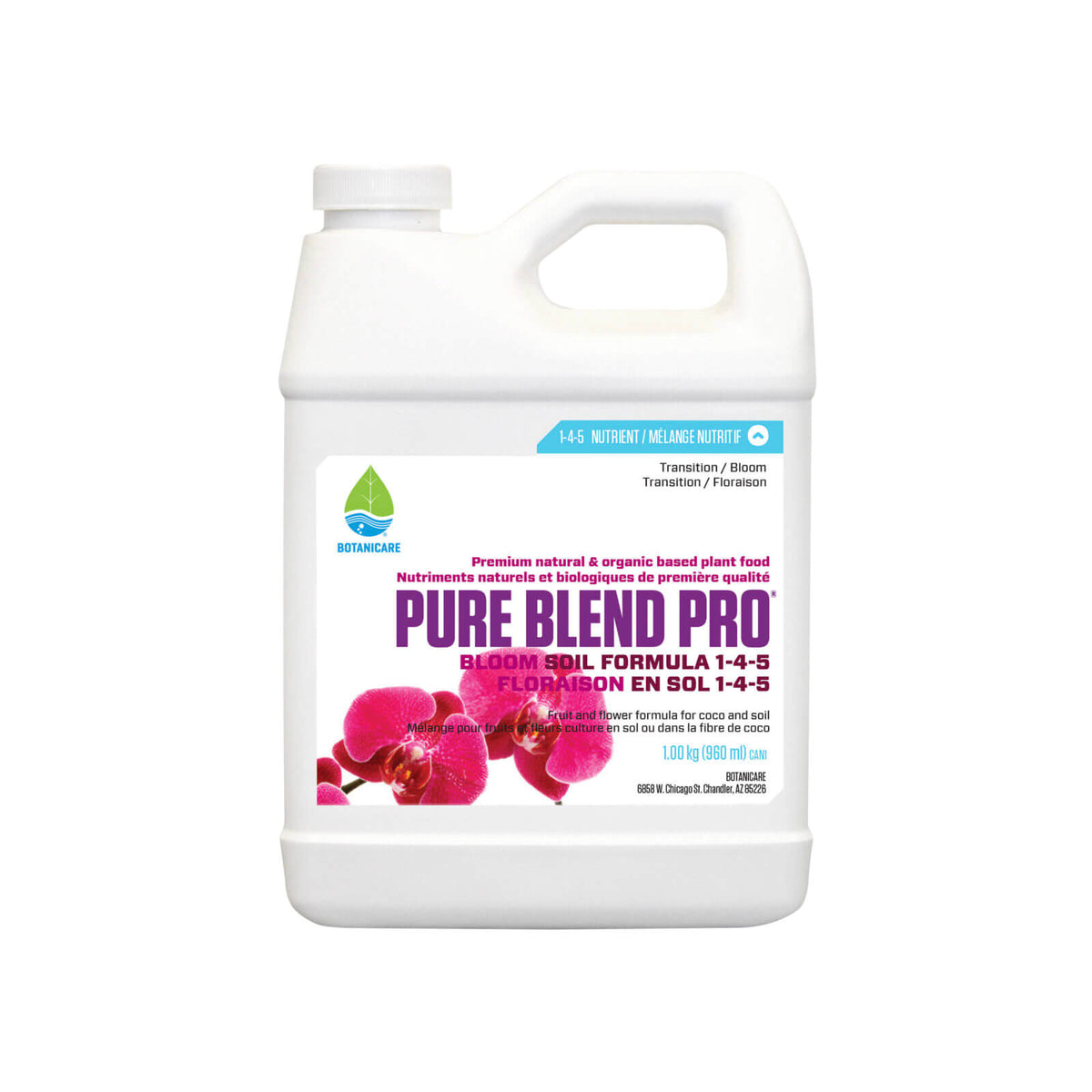 Botanicare Pure Blend Pro Soil - Organic Nutrient Solution for Soil Gardening - 1.0 Quart