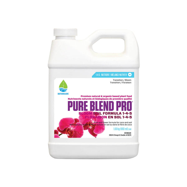 Botanicare Pure Blend Pro Soil - Organic Nutrient Solution for Soil Gardening - 1.0 Quart
