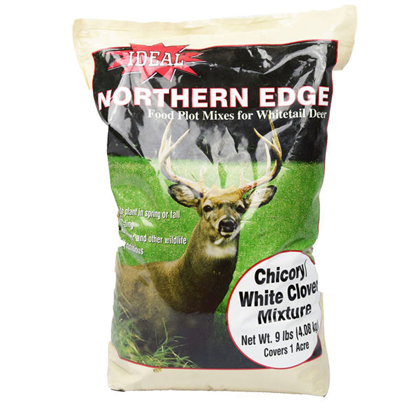 9 Lbs.  Ideal Northern Edge Chicory-White Clover Food Plot Seed